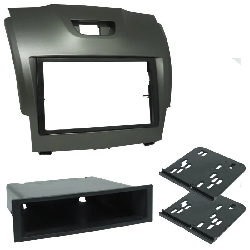 Moldura Painel 2 Din 1 Din Som dvd S10 Trailblazer 2012 à 2016 Expex Grafite
