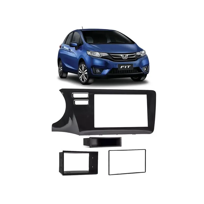 Moldura Painel 2 Din Honda Fit 2014 2015 16 17 18 2019 2020