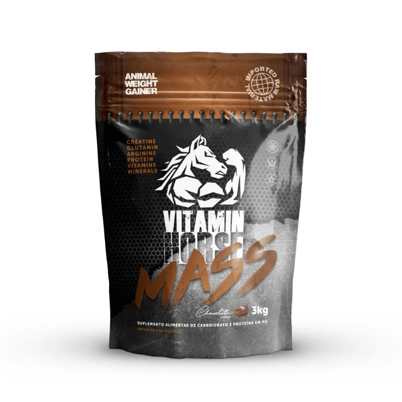 Hipercalórico Vitamin Horse Mass Sabor Chocolate 3kg Vitamin Horse