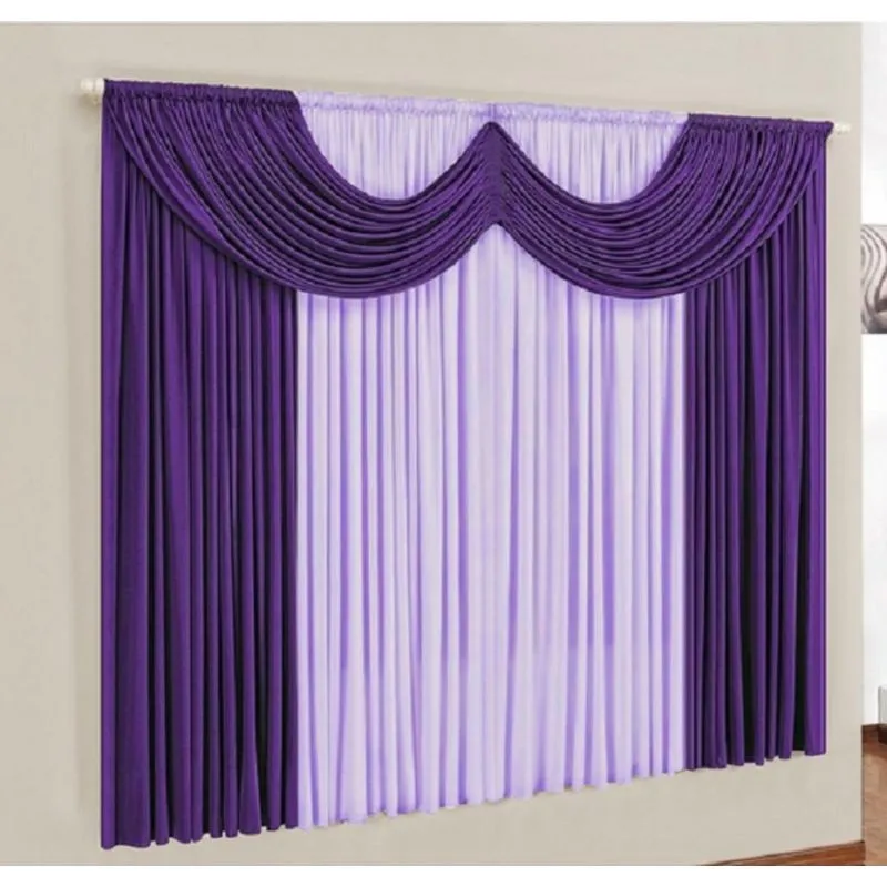 Cortina Paris Casa Dona 400x280 cm Roxo