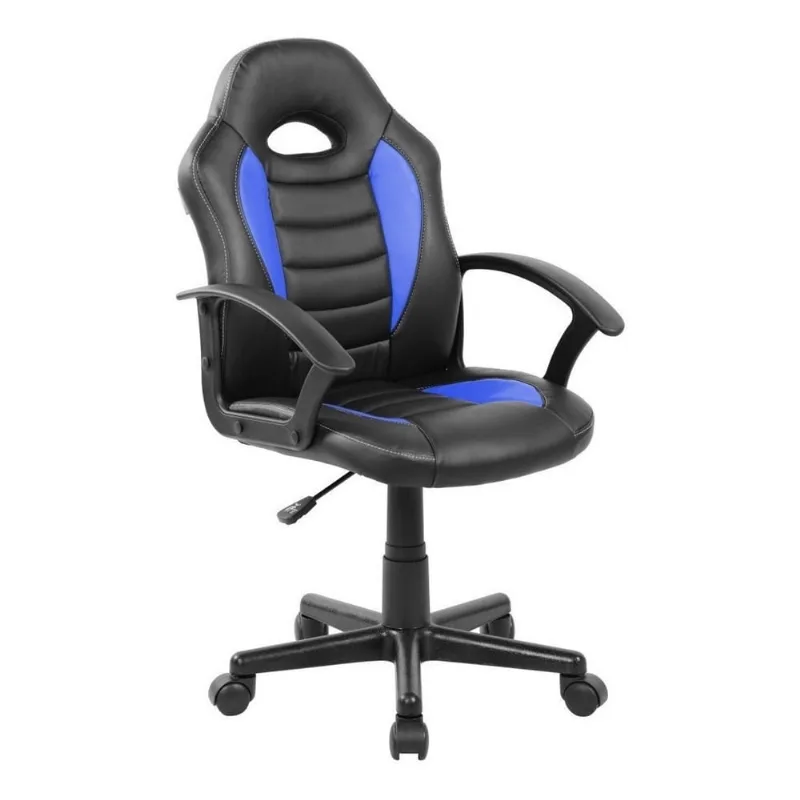 Cadeira Gamer Infantil Pelegrin Pel-9353 Preta E Azul Com Es
