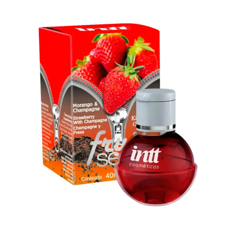 Fruit Gel Corporal 40ml Sensação Quente Morango C/ Champagne