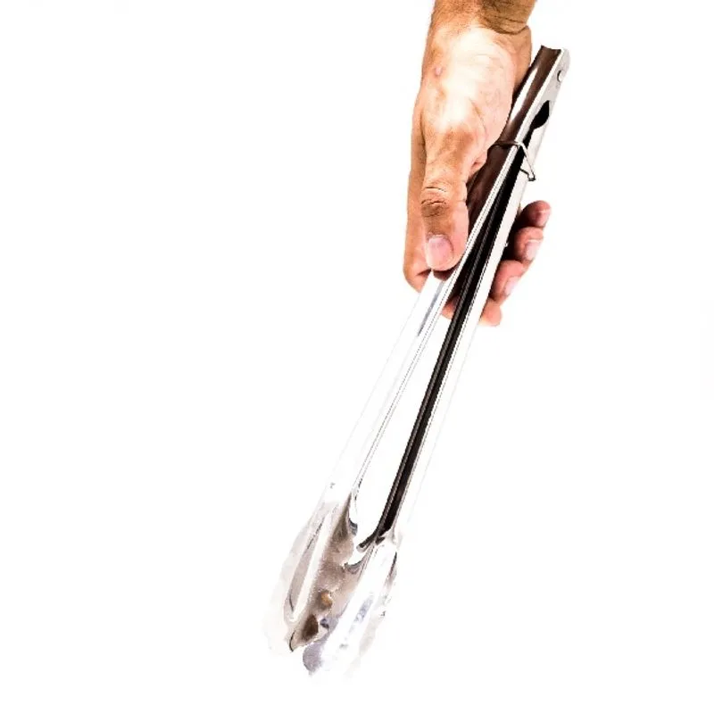Pegador Multiuso de Inox 38Cm Facilita Manusear Alimentos