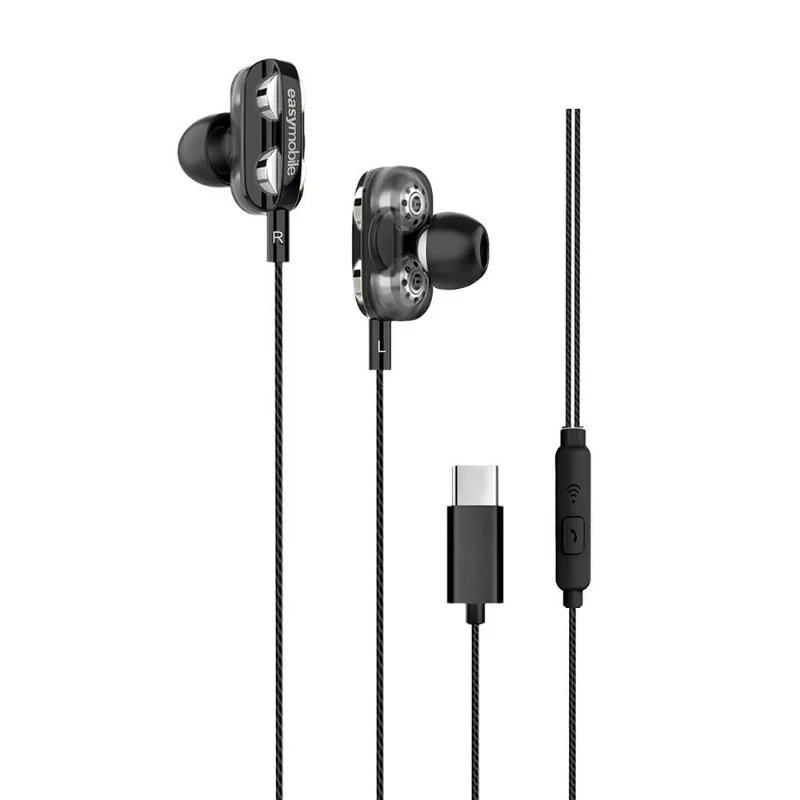 Fone de Ouvido Intra-Auricular Double Bass T1 Easy Mobile Preto