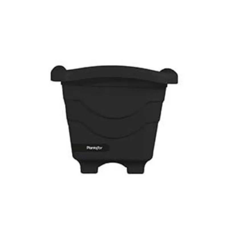 Kit 5 Vaso Quadrado 750ml 12x12x12,8cm - Preto