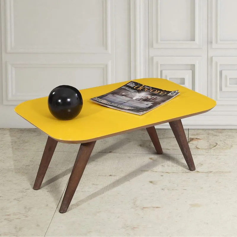 Mesa de Centro Diamantina Retrô CHF Amarelo