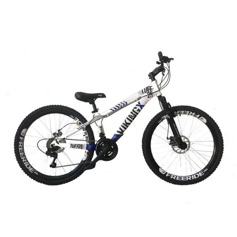 Bicicleta Freeride Aro 26 21V Shimano Branco/Azul - VikingX