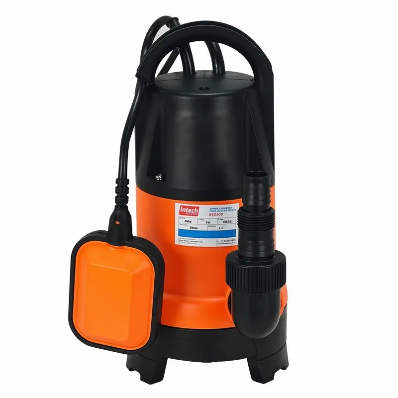 Bomba Dágua Submersível Para Água Suja 1/2hp Bss500 Intech
