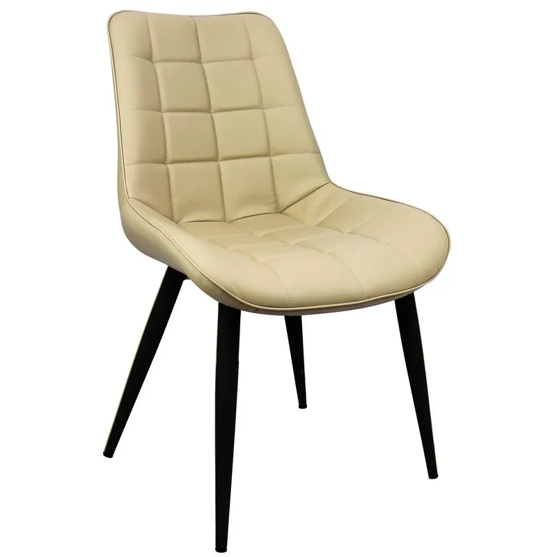 Cadeira Romana Provence Poltrona Estofada Pu Vintage Retro Pés Preto
