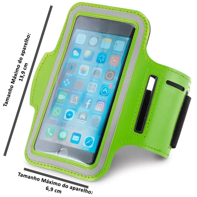 Braçadeira Esportiva Para Smartphone 5 Verde
