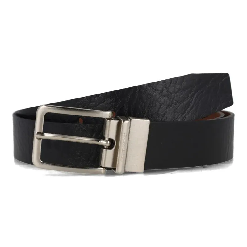 Cinto Constantino Dupla Face Masculino Preto e Whisky 90