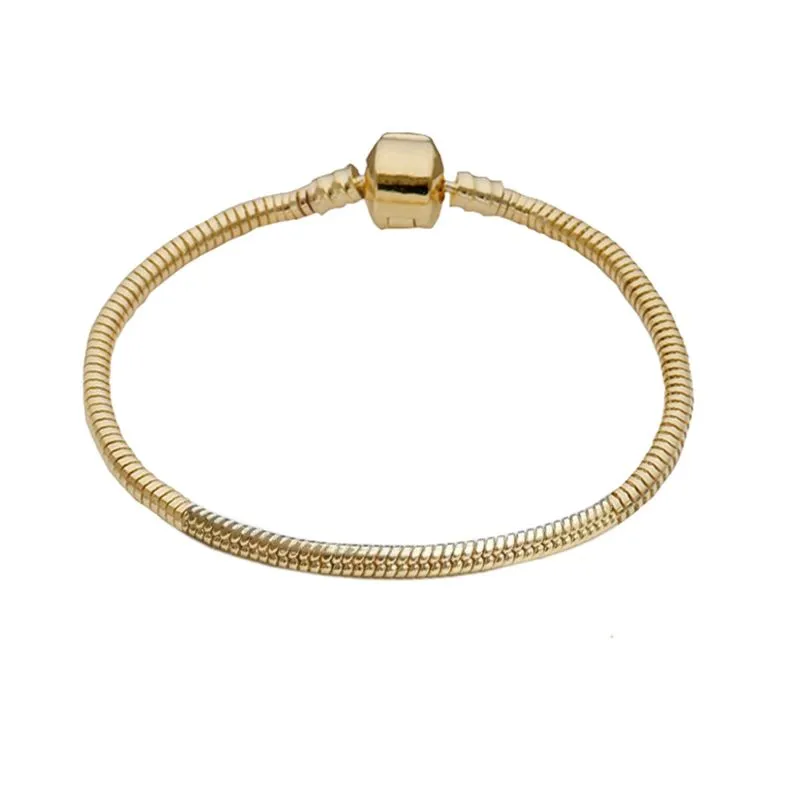 Pulseira banhada a ouro 10 camadas sem Berloques 18cm Jerry