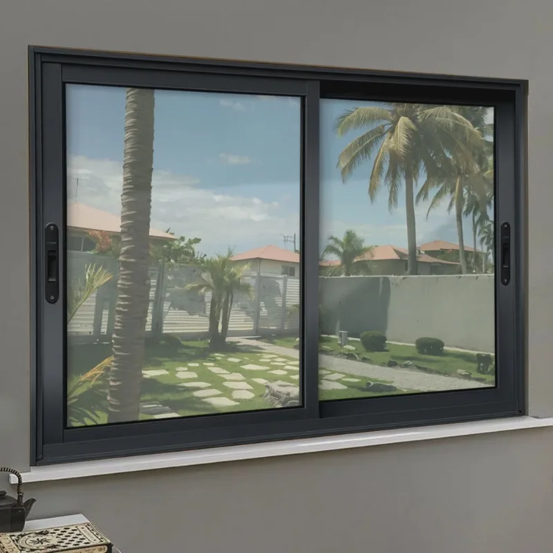 Janela Elite 2 Folhas Moveis 100 X 120 Vidro Liso Preto