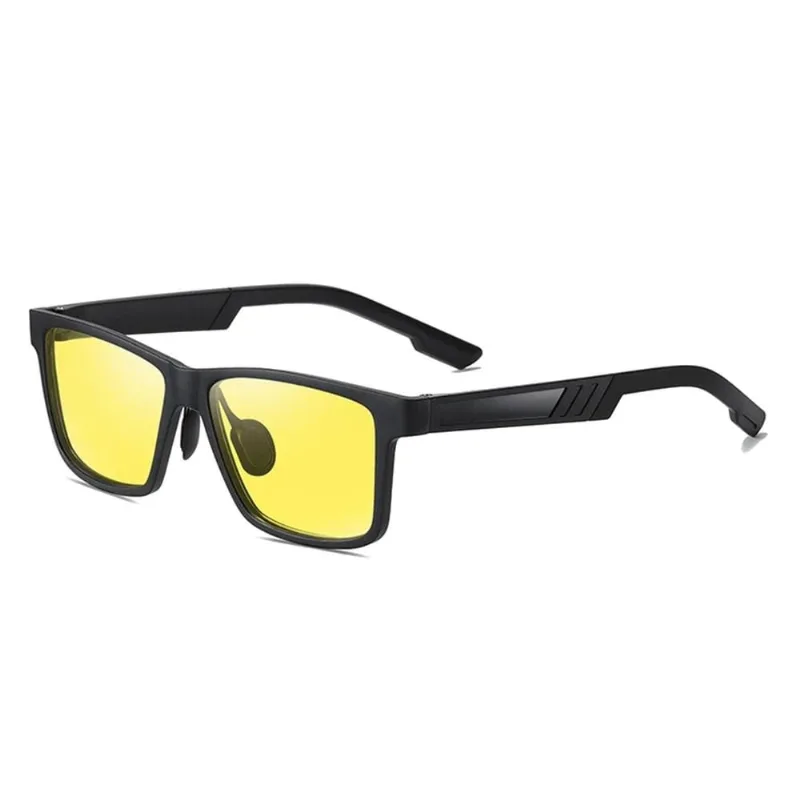 Óculos Clássicos Polarizados Quadrados Elashopp Masculino Amarelo Polarizado