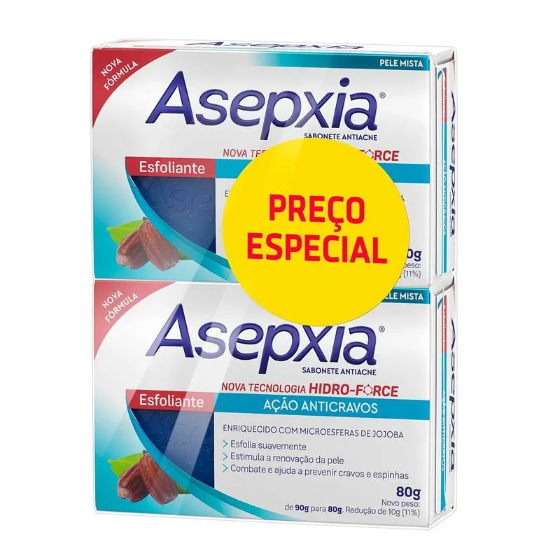 Sabonete Barra Asepxia Esfoliante 2 Unidades