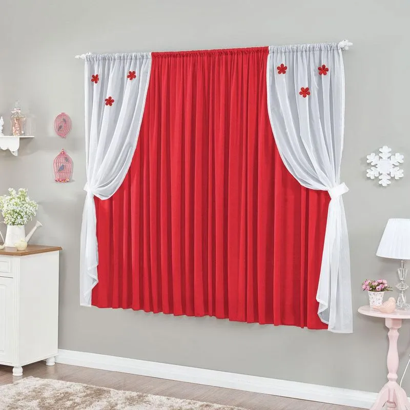 Cortina Layla 2m Vermelho