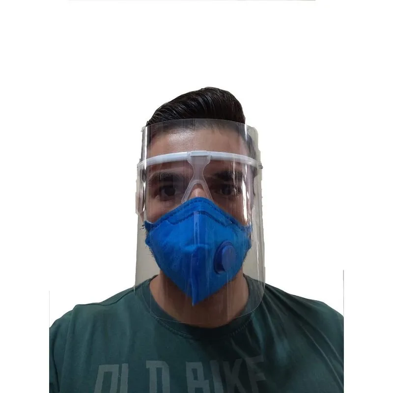 Máscara de Proteção Facial Viseira Anti Gotículas Polietileno