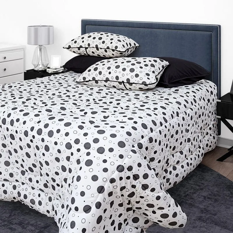 Edredom Pertutty Queen Dupla Face Malha Premium Preto