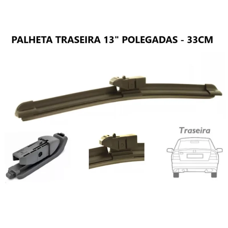 Palheta Limpador Traseira Universal 13 Polegadas 33Cm