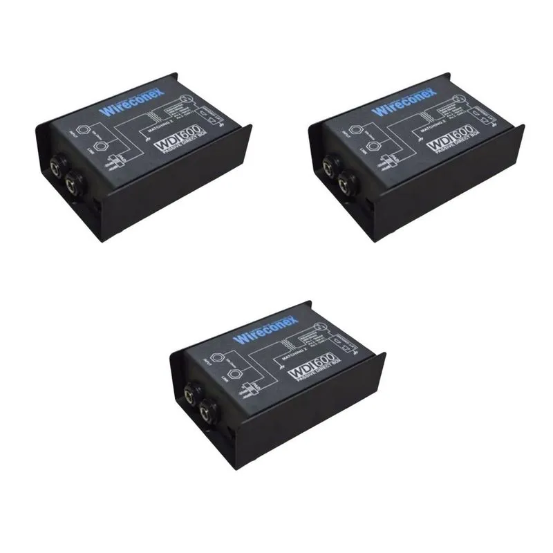Kit 03 Direct Box Passivo Wireconex WDI600 de Impedância