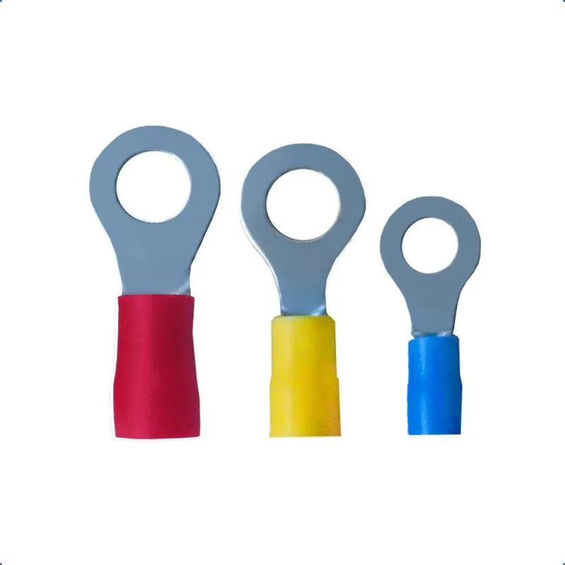 Kit Terminal Pré-isolado Olhal Rv | Cabo 2,5mm | Furo 6,2mm | Azul | 100 Peças