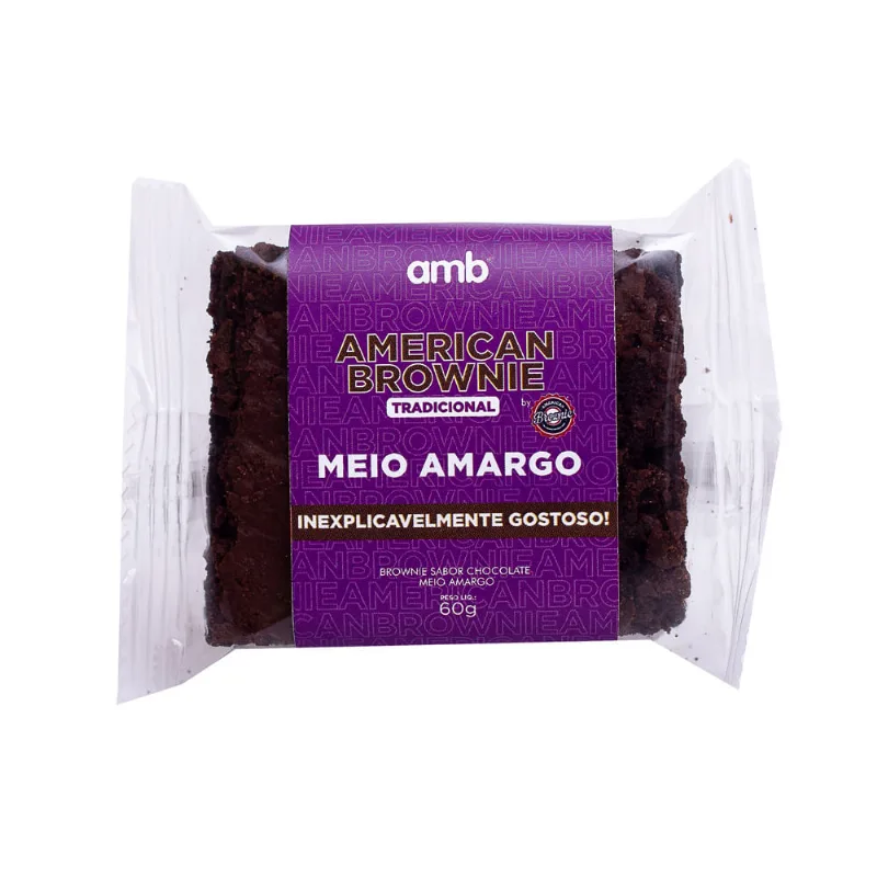 Brownie American Sabor Chocolate Meio Amargo 60g