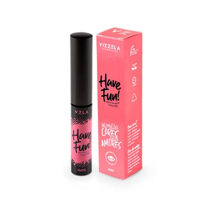 DELINEADOR LIQUIDO VIZZELA HAVE FUN ROSA 4ML