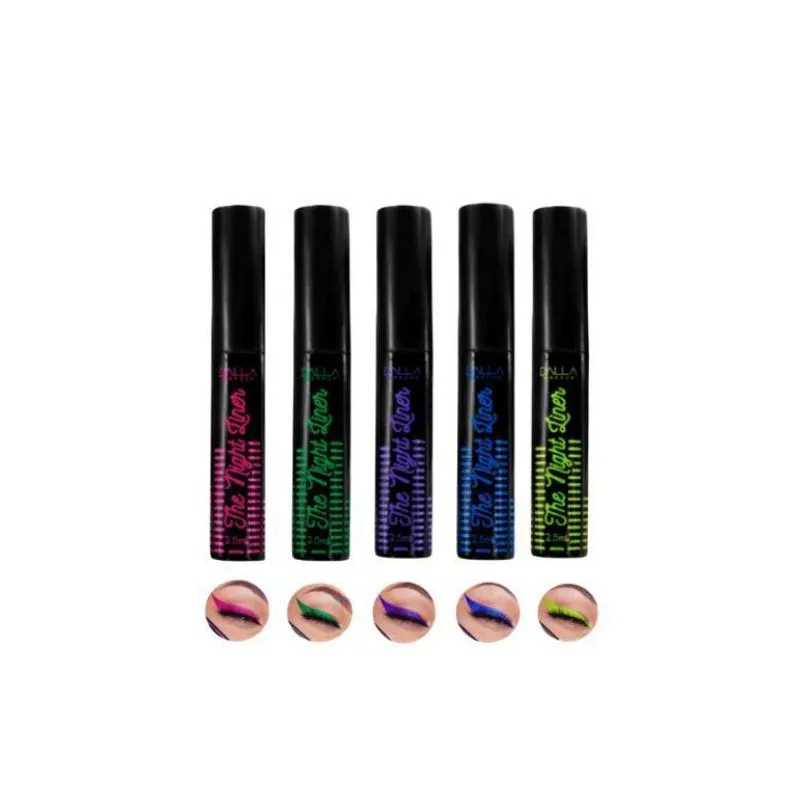 Kit Delineador Liquido Metálico Colorido The Nigth Liner 5un