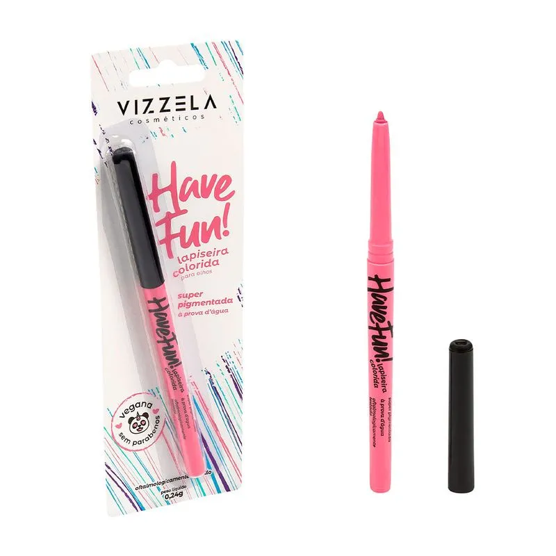 Lapiseira para Olhos Colorida Vizzela Have Fun Rosa