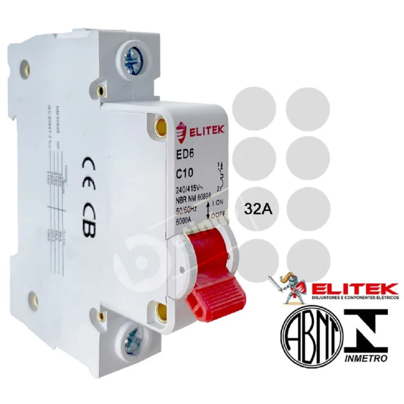 Disjuntor Unipolar Mono 1 Polo 32A