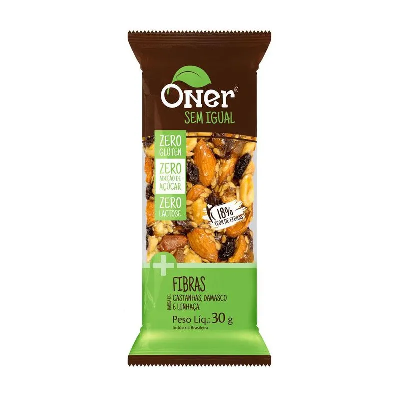 Barra De Nuts Amêndoas, Damasco E Linhaça - 30g - Oner