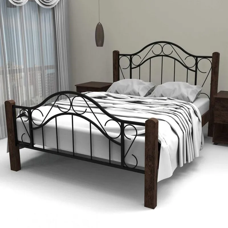 Cama Casal Colonial Yescasa Castanho Rústico