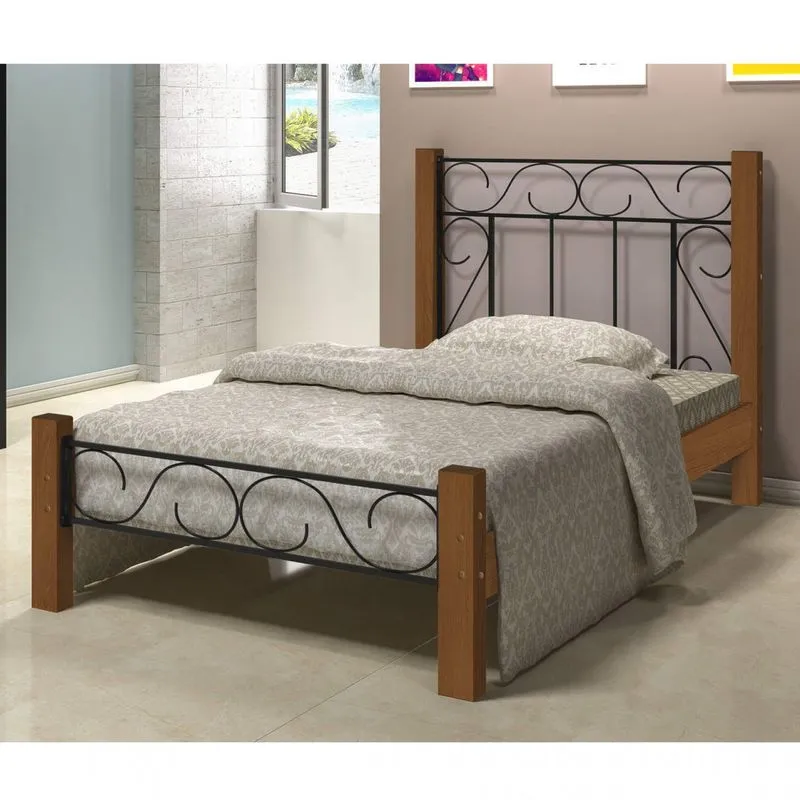 Cama Solteiro Rustic Florença Espresso Móveis