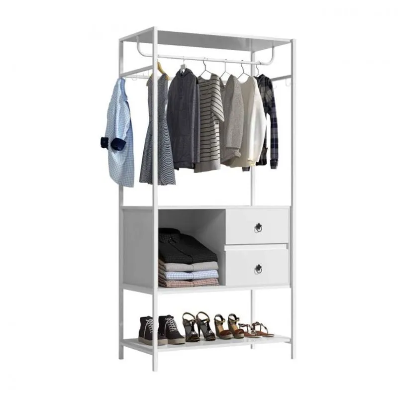 Módulo Closet 2 Gavetas e Cabideiro 91cm Rustic Florença Espresso Móveis