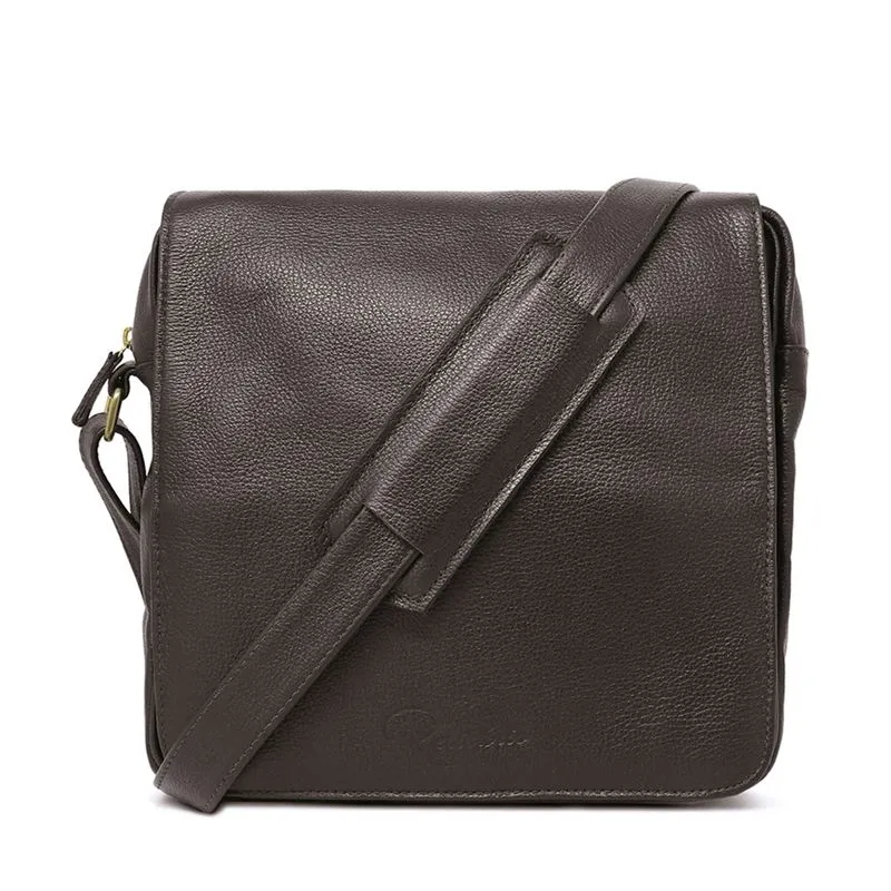 Bolsa Carteiro de Couro César – Marrom Café