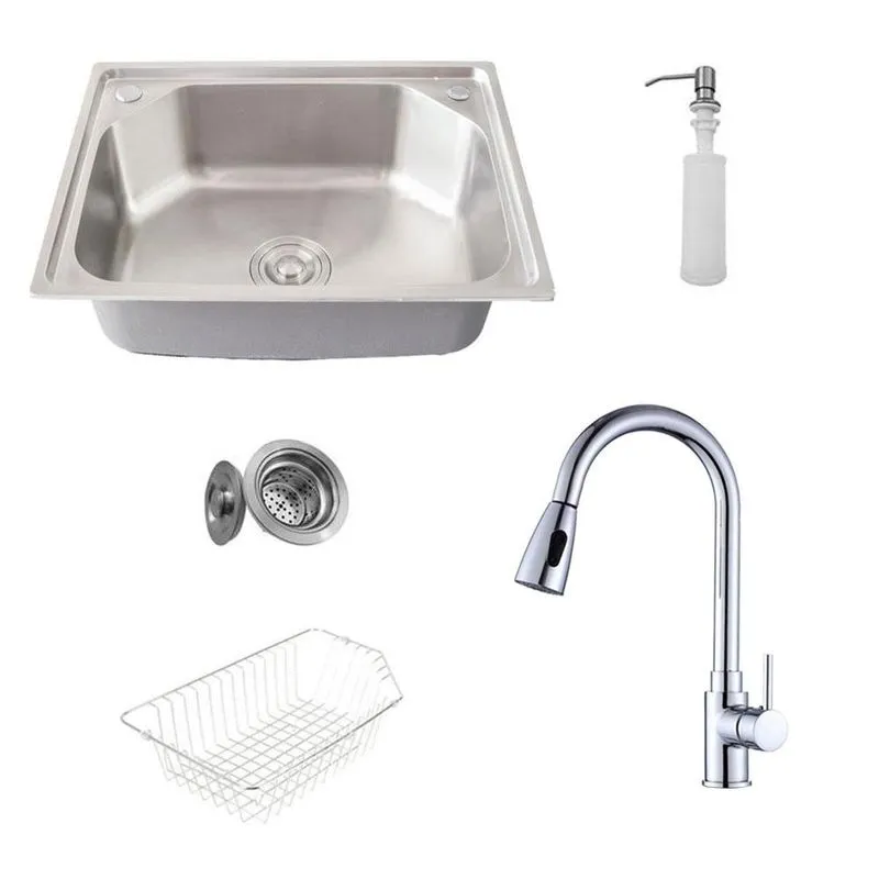 Kit Cuba Pia Gourmet Luxo Prizi Aço Inox 304 43x57cm Kit Com