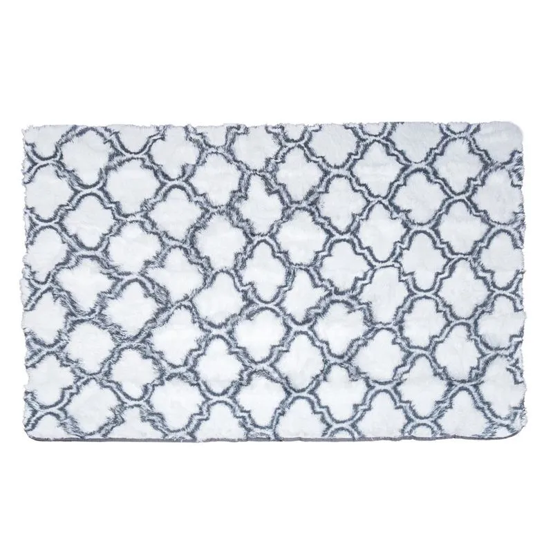 Tapete Prizi Geométrico - Branco e Cinza - 150X200cm