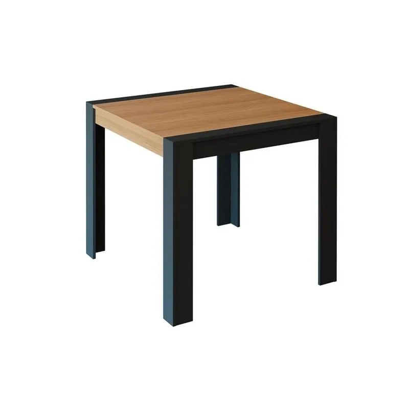 Mesa para Cozinha Grace + Tampo Madeirado 90x90cm Cinza/Nature - Cimol