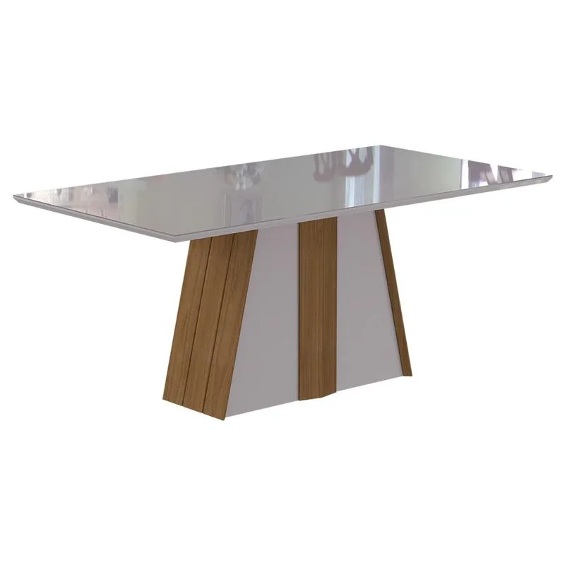 Mesa Daiana 180cm x 90cm - Madeira/Off White - Cimol