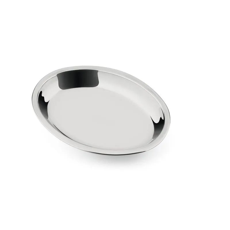 Travessa Luxo Oval Funda De Aço Inox 26 Cm James. F Saladas