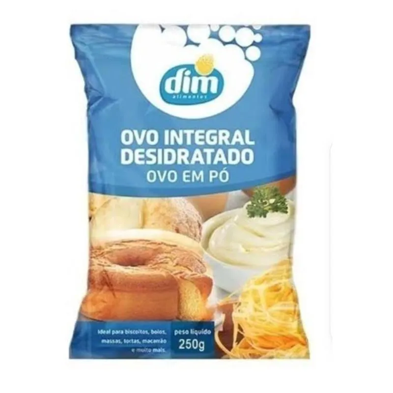 Ovo Integral Desidratado Em Pó 250gr Biscoito Bolos Tortas