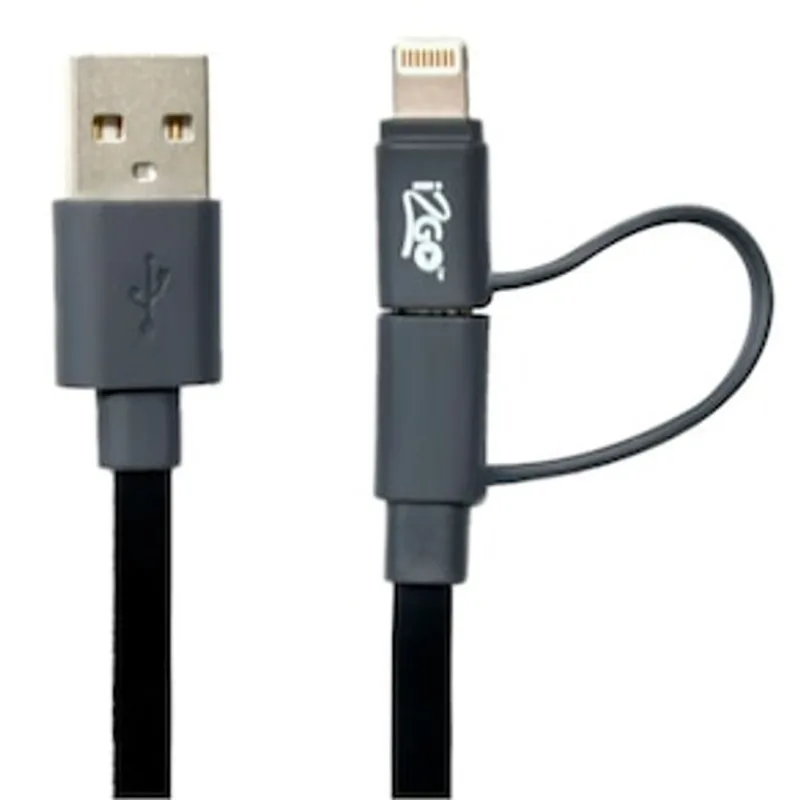 Cabo Duo I2GO para Apple e Dispositivos com Micro USB - Preto