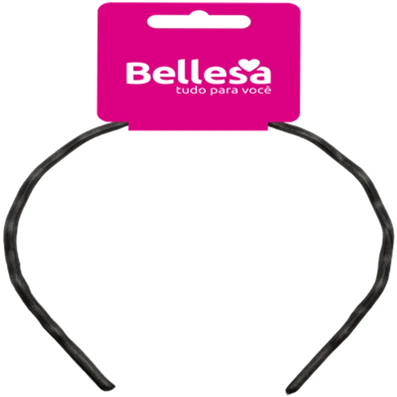 Tiara Fixação e Organização 1 Unidade Bellesa Tecido Zig Zag Conforto TIARA BELLESA TECIDO ZIG ZAG COM 1 UND