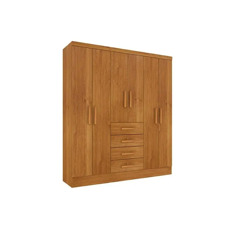 Guarda Roupa 6 Portas 4 Gavs Arizona Tcil Cinamomo