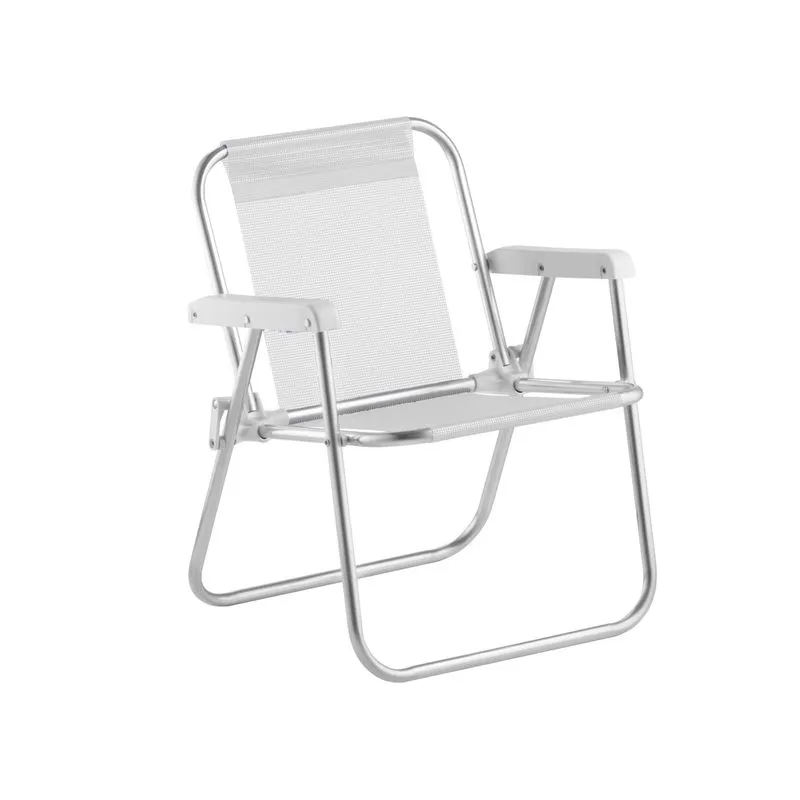 Cadeira De Praia Infantil Beach Kids Alumínio Branco