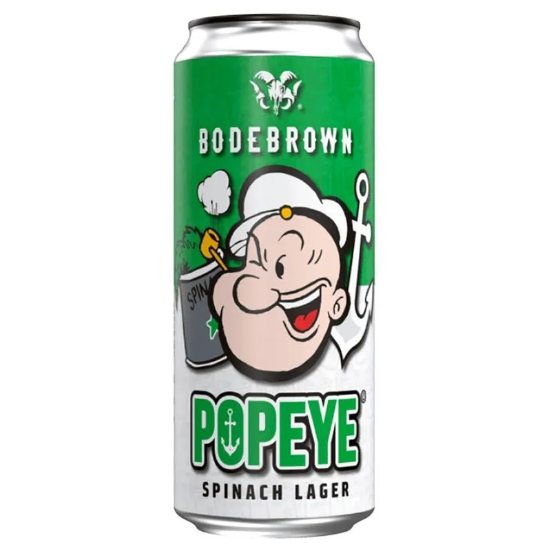 Cerveja Bodebrown Popeye Spinach Lager Lata Verde 473ml
