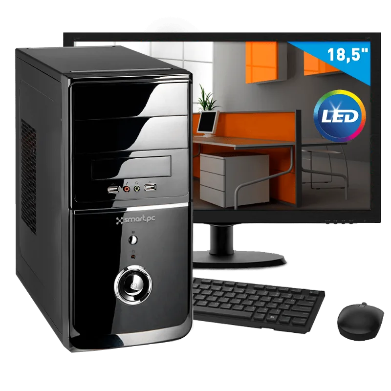 Computador Smart PC 80177 Intel Core i3 (4GB HD 500GB) + Monitor 18,5" Windows 8