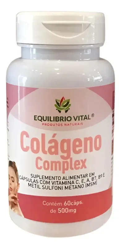 Colágeno Equilíbrio 500mg 60 Cápsulas Sem Sabor - CORPOSHOPP