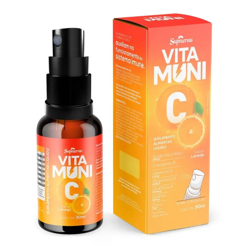Vitamuni C Sublingual 30ml - Sabor Laranja
