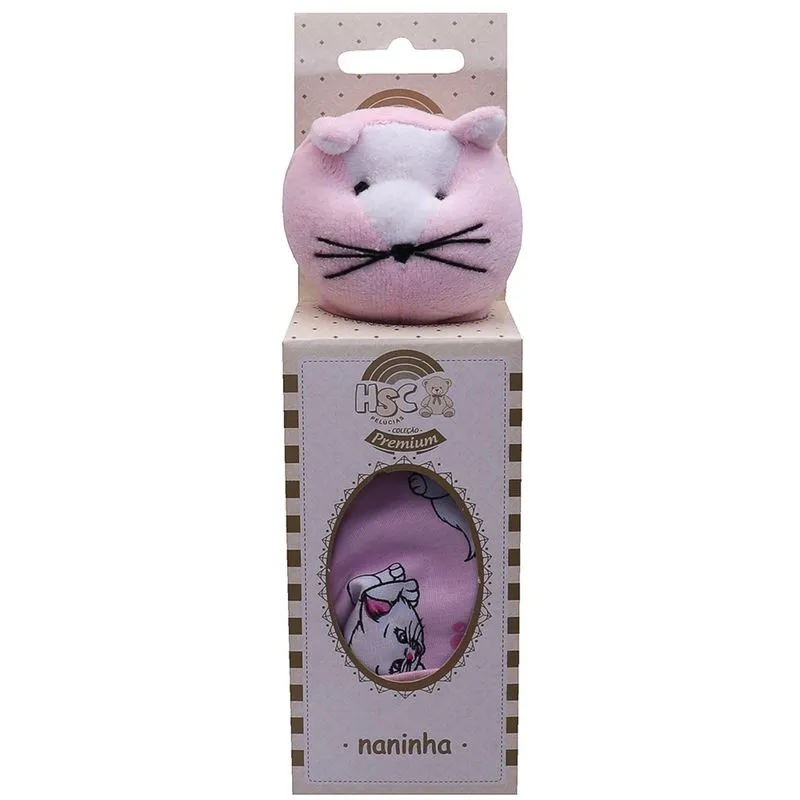 Naninha para Bebê Gatinho Rosa